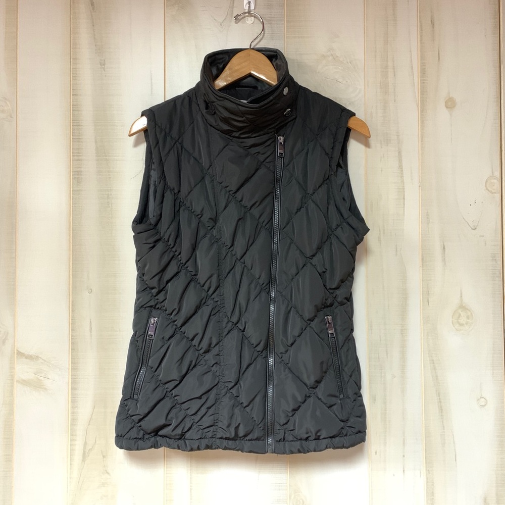 Marc New York Black Puffer Quilted Zip Vest M